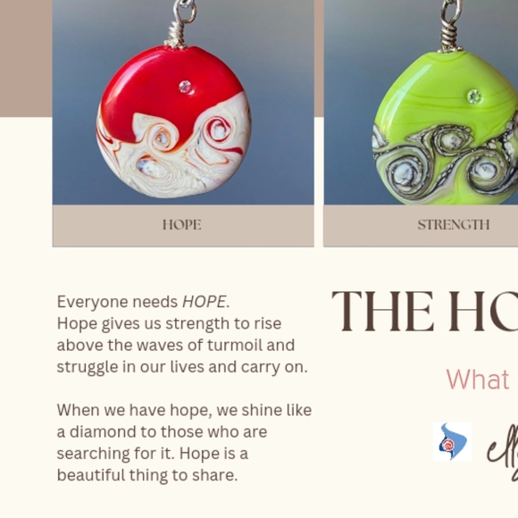 The Hope Pendant-red - Picture 2 of 4